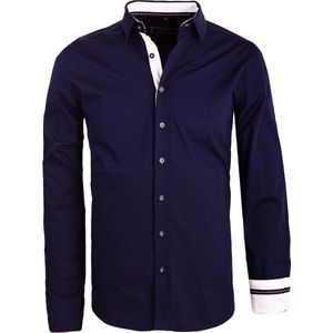 Carisma Blauw Overhemd Lange Mouw Met Stretch 8441 - XL