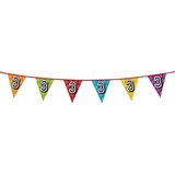 1x stuks vlaggenlijnen met glitters 3 jaar thema feestartikelen - Verjaardag versieringen - 8 meter - Plastic
