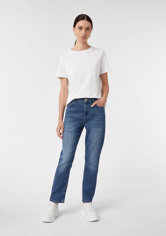 comma casual identity - Straight Jeans - Blue used - Hoge Band