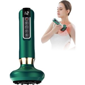QPFO® Elektrisch cellulite massage apparaat – Vacuüm cupping – Gua Sha therapie – 12 standen – Spierontspanning – Groen