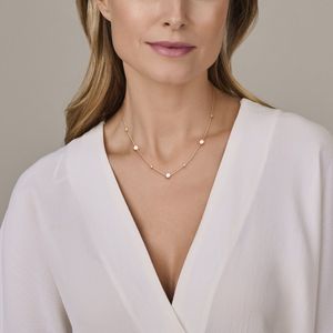 Collier - 14K Geelgouden - Bolletjes en Parels - 42-45 cm - Dames