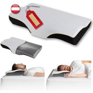 WNHB® Anti Snurk Kussen – Ergonomisch Apneu Kussen – Kussen Tegen Snurken voor Zijslapers – Ondersteunend en Comfortabel – Slaapapneu Oplossing