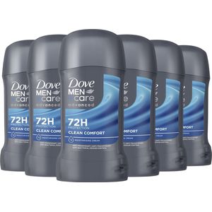 Dove Men+Care - Advanced Clean Comfort - Anti-Transpirant Deodorant Stick - 6 x 50 ml - Voordeelverpakking