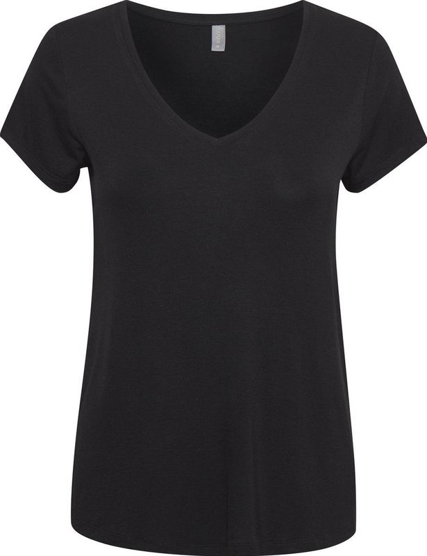 Shirt - CU Poppy - Effen - V-hals - Kwartmouw - Losse Pasvorm