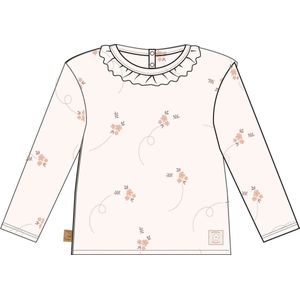 Frogs and Dogs - T-shirt Flo LS | White Alyssum - Katoen - Maat 62