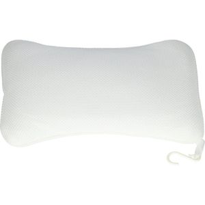 Badkussen - Nekkussen - Met zuignappen - Compact formaat - Met ophanghaakje - Wit