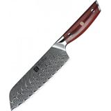 Xinzuo B27 Yi - Santokumes - 31.5 cm - Damascus Staal - Rozenhouten Handvat