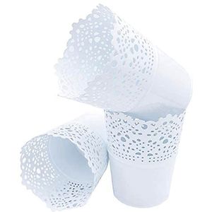 Cosmetica-organizer, 3 stuks, make-up-organizer, bureau-opberghouder, organizer, make-up borstelhouder, metalen bloempot, make-upkwasten, container, make-up, kwasten, emmer