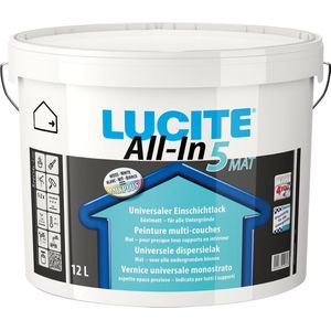 LUCITE® All-In 5 MAT - BESTE Verf Muur Plafond - Binnen - 12L