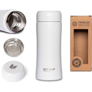 Retulp Tumbler - Thermosbeker - Thermosfles - 300 ml - Koffiebeker - Chalk White - RVS