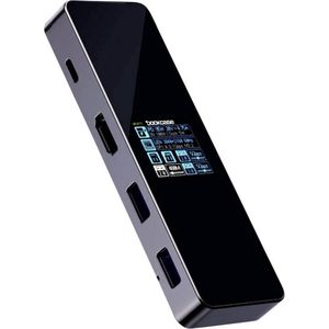 Dockcase - Universeel - USB-C Dockingstation - Zwart, Grijs - 7 Havens, 4K@60Hz, 100W Power Delivery