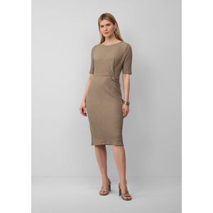 s.Oliver - Midi-Etuikleid - Jersey - Geraffineerd - U-halslijn