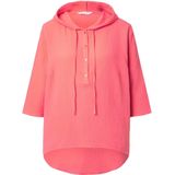 Angel of Style Angel of Style - Dames - Blouse A-lijn mousseline capuchon - Koraal - Maat 42