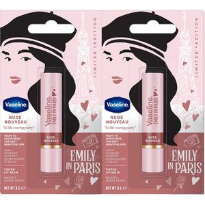Vaseline - Emily in Paris - Hydraterende Lippenbalsem Stick - Nude Nouveau - Limited Edition 2 x 3g