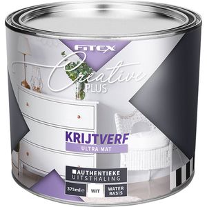 Fitex Creative+ Krijtverf Wit - 750 ml wit- Krijtverf - Dekkend - Binnen - Mat -