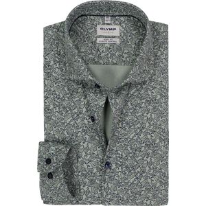 OLYMP - 24/7 Level 5 - Overhemd - Licht Grijsgroen - Strijkvriendelijk