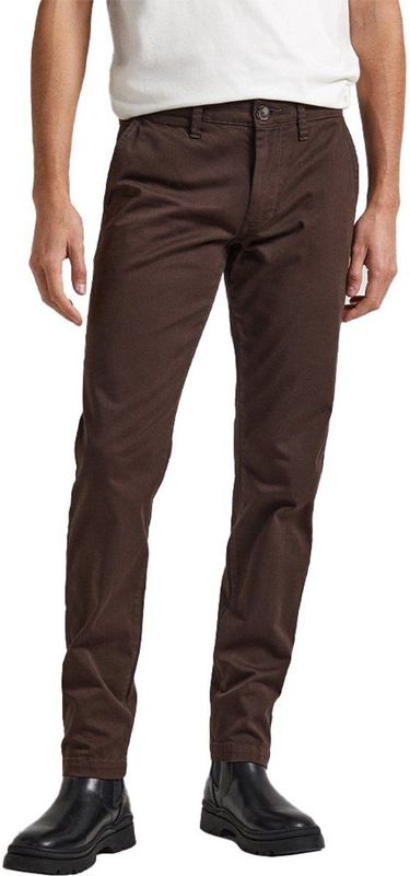 Pepe Jeans - PM211460C34 - Chino Broek - Bruin - Casual - Katoen