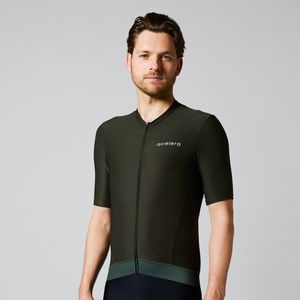 Acelera Essential Wielershirt | Fietsshirt Heren Korte Mouw | Wielrenshirt | Fietskleding | Grijs | Groen | Maat 3XL