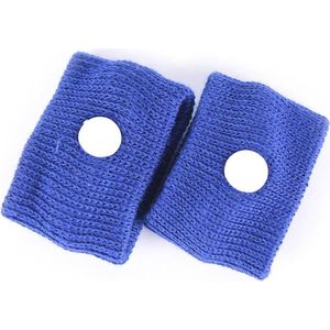 Scoby - 4 Stuks Anti-Wagenziek Bandjes - Tegen Misselijkheid - Wagen Ziek - Op Reis Travel Bandje - Anti wagenziekte - Polsbandjes - Blauw