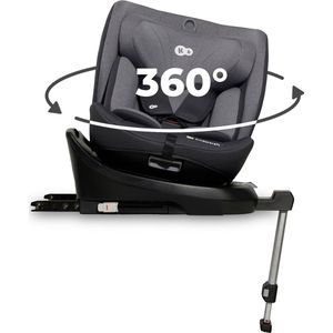 Kinderkraft I-360 I-SIZE - Autostoeltje 40-150 cm - 360 draaien - Isofix - Grijs