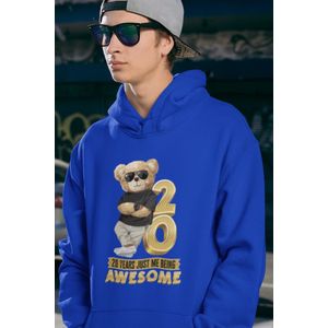 20 Jaar Verjaardag cadeau Hoodie - Blauw Hoodie Mannen - Maat M - Verjaardag Cadeau Mannen - Limited Edition