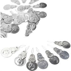 WiseGoods Premium Draaddoorhaler Set - Draaddoorsteker - Naaien - Naai Accessoires - Hobby Tool - DIY Tools - 50stk Zilver