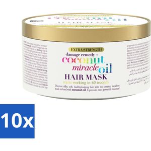 OGX - Coconut Miracle Oil - Haarmasker - Intens Voedend - Voor Beschadigd Haar - 300 ml - Bulkverpakking - 10 stuks