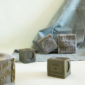 3stuks Marseillezeep Extra Puur 72% - Olijfolie - GREEN Cube - huid en keuken - Ruwe zeep gemaakt in Frankrijk 3x100gr