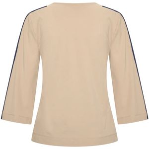 Travel Top V-Hals Tape 2666 Latte