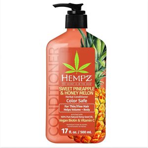 Hempz Sweet Pineapple & Honey Melon Herbal Conditioner with Vegan Biotin & Vitamin C for Thin/Fine Hair 500ml