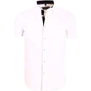 Carisma Overhemd Korte Mouw Effen Wit 9102 - XL
