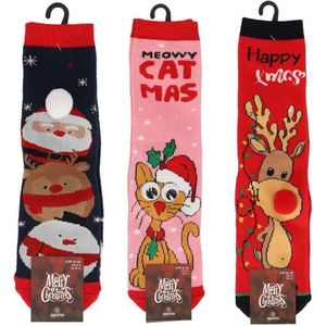 Apollo Kids X-mas Slippersocks 3D Roze 35-38