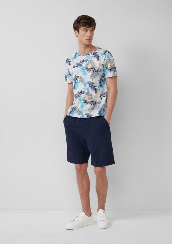 s.Oliver RED LABEL - Bermuda - Effen - Puur Katoen - Relaxed Fit