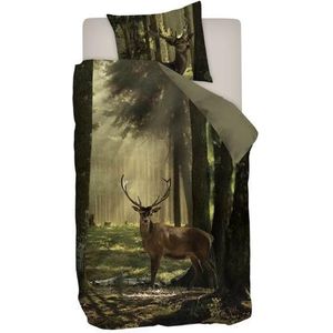 Snoozing Sunrise Forest - Flanel - Dekbedovertrek - Eenpersoons - 140x200/220 cm - Multi kleur