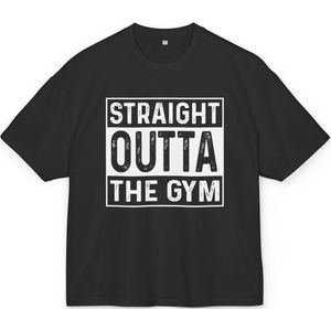 T-shirt met Gym Prints - Oversized - 100% katoen - XS