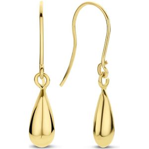 New Bling 9NBG-0447 Gouden Oorhangers - Dames - Pegel - Druppel - 8 x 3 mm - Totale Lengte 19,6 mm - 14 Karaat - Goud