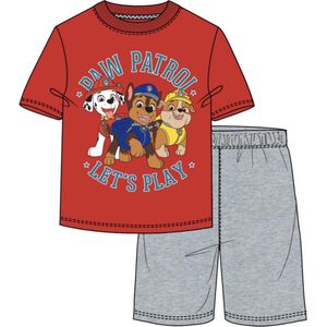 Paw Patrol pyjama rood - grijs - maat 128 / 8 jaar