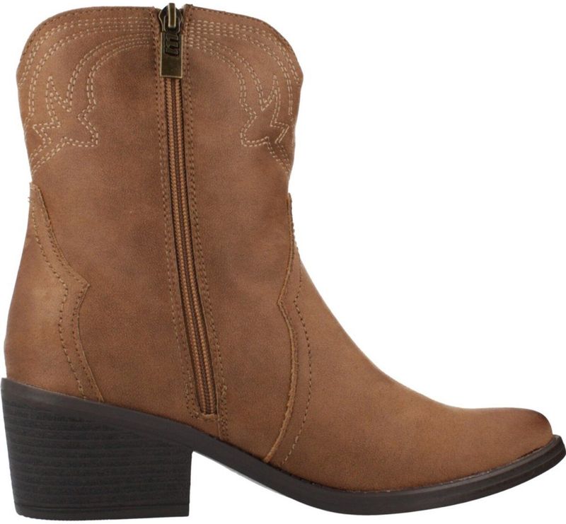 MTNG - Tanubis - Enkellaarsjes - Bruin - 3 tot 5 cm Hakhoogte - Ritssluiting