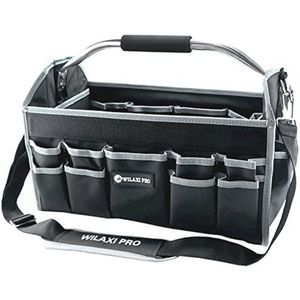 Gereedschapstas Heavy Duty - Opvouwbare Tool Tote met Open Top, 16 inch Breed, Perfect voor Elektriciens en Organisatie van Gereedschap