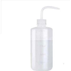 Spoel Fles Doseer Knijpfles Tattoo Squeeze Bottle voor Groene Zeep, Water of Desinfectiemiddel 500ml Transparant | Professionele Tatoeage, Beauty, PMU, Salon, Wimper, Kappers Barbier Studio Spuitfles | Plantenspuit | Waterfles | Hairdressing