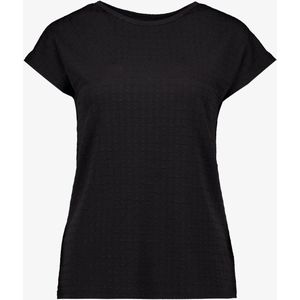 TwoDay dames T-shirt met structuur zwart - Maat S