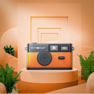 Retrosnap Oranje - Retro camera - zonder scherm - Ideaal voor festivals en vakanties - vintage camera