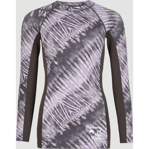 O'Neill - UV-Zwemshirt met lange mouwen voor vrouwen - Women of the wave - UPF50+ - Grey Tie Dye - maat XS