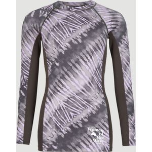 O'Neill - UV-Zwemshirt met lange mouwen voor vrouwen - Women of the wave - UPF50+ - Grey Tie Dye - maat XL