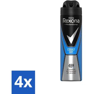 4 x Rexona Men - Deodorant Spray - Motion Sense - Cobalt Dry - Anti-Transpirant & Perspirant - 150ml - Anti-transpirant - Deodorant - Mannen - Frisse Geur - Langdurige Bescherming