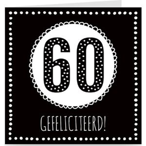 60 JAAR | verjaardagskaart / kaart met envelop | wenskaart voor 60e verjaardag