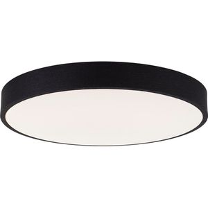 Brilliant Filiz - Plafondlamp - Ø 49 cm - LED 36W - CCT - Dimbaar - Afstandsbediening - Zwart/Wit