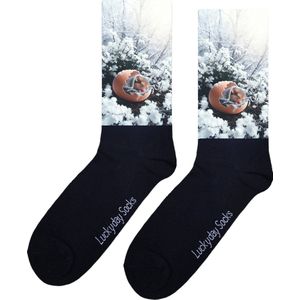 Muis - Opkikker - Grappige sokken - Valentijn cadeau - Verjaardag cadeau - Sint cadeau - Leuke sokken - Ei - Leuk cadeau - Vrolijke sokken - Cadeautje - Grappig cadeau - Kerstsokken - Vaderdag - Moederdag - Sneeuw - Socks maken Happy - 37-44