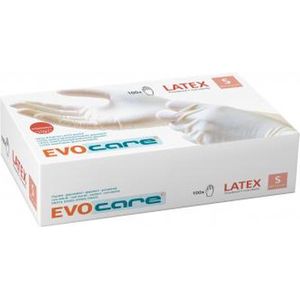 Ongepoederde LATEX handschoenen Small (6-7) - 1 pak van 100 stuks