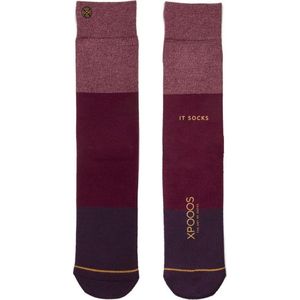 XPooos Essential Bamboo Sokken Bordeaux Mel. 67001, Maat 39/42